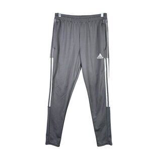 Mens Adidas Primegreen Gray Track Pants 3 Stripes Aeroready Training Size M